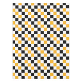 Yellow Black White Checkered Pattern Design  Tischdecke (Vorderseite)