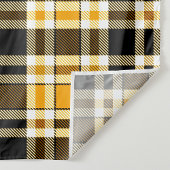 Yellow Black White Flannel Tartan Pattern Design  Wandteppich