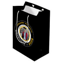 Yellow Black White Graduation Photo