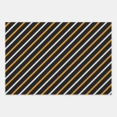 Yellow, Black & White Stripes & Polka Dots Bold Geschenkpapier Set (Vorderseite)