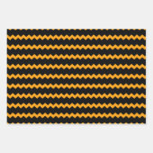 Yellow & Black Zigzag Chevron Playful & Bold Geschenkpapier Set (Vorderseite 3)