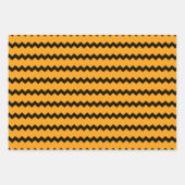 Yellow & Black Zigzag Chevron Playful & Bold Geschenkpapier Set (Vorderseite 2)