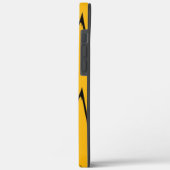 Yellow Black Zigzag Muster Case-Mate iPhone Hülle (Rückseite / Links)