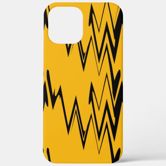 Yellow Black Zigzag Muster Case-Mate iPhone Hülle (Rückseite)