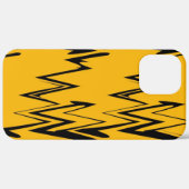 Yellow Black Zigzag Muster Case-Mate iPhone Hülle (Hinten (horizontal))