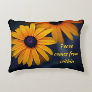 Yellow Blackeyed Susan Garden Blume Motivierend Dekokissen