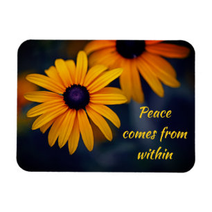 Yellow Blackeyed Susan Garden Blume Motivierend Magnet