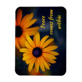 Yellow Blackeyed Susan Garden Blume Motivierend Magnet (Vertikal)