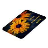 Yellow Blackeyed Susan Garden Blume Motivierend Magnet (Linke Seite)