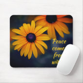 Yellow Blackeyed Susan Garden Blume Motivierend Mousepad (Mit Mouse)