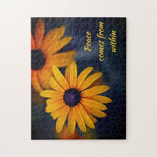Yellow Blackeyed Susan Garden Blume Motivierend Puzzle (Vertikal)