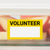 Yellow Blank Volunteer Abzeichen Etiketten (Befestigt)