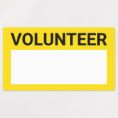Yellow Blank Volunteer Abzeichen Etiketten (Design 2)