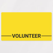 Yellow Blank Volunteer Abzeichen Etiketten (Design 2)