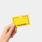 Yellow Blank Volunteer Ausweis (Handheld)