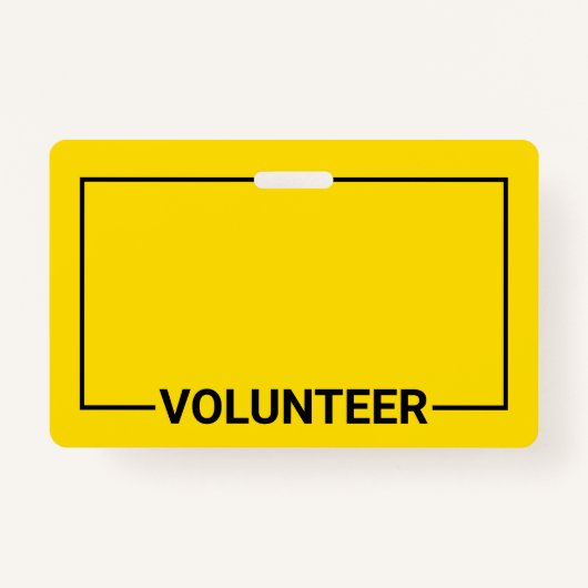 Yellow Blank Volunteer Ausweis (Vorderseite)