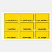 Yellow Blank Volunteer Etiketten (Blatt)