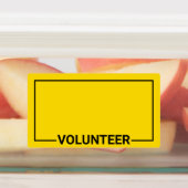 Yellow Blank Volunteer Etiketten (Befestigt)
