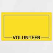 Yellow Blank Volunteer Etiketten (Design 2)