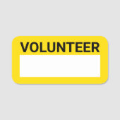 Yellow Blank Volunteer Namensschild (Vorderseite)