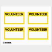 Yellow Blank Volunteer Rechteckiger Aufkleber (Blatt)