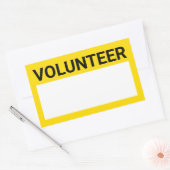 Yellow Blank Volunteer Rechteckiger Aufkleber (Umschlag)