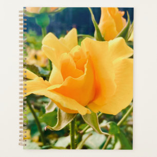 Yellow Bloom Spiral Planner Planer