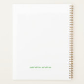 Yellow Bloom Spiral Planner Planer (Rückseite)