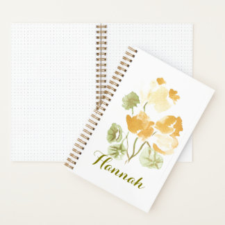 Yellow Blooms Spiral Notebook Notizblock
