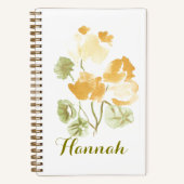 Yellow Blooms Spiral Notebook Notizblock (Vorderseite)