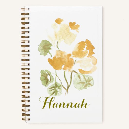 Yellow Blooms Spiral Notebook Notizblock (Vorderseite)