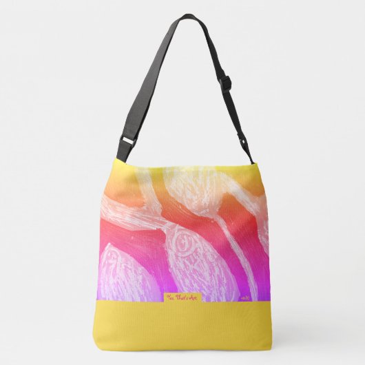 Yellow&Blossom Tragetaschen Mit Langen Trägern (Rückseite)