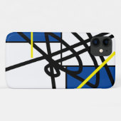 Yellow Blue Abstrakt Art iPhone 11 Fall Case-Mate iPhone Hülle (Rückseite (Horizontal))
