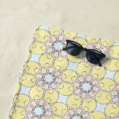 Yellow, blue and gray geometric patterned strandtuch (Beispiel)