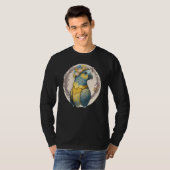 Yellow Blue Ara Macaw Flower Crown Parrot Parakeet T-Shirt (Vorne ganz)