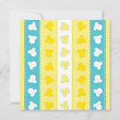 Yellow Blue Baby Boy Shower Einladungen (Rückseite)