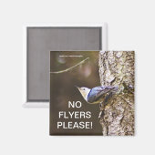 Yellow & Blue bird Keine Flyer Bitte Magnet (Vorderseite/Rückseite)