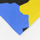 Yellow Blue Black Abstract Design Fleecedecke (Ecke)
