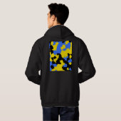 Yellow Blue Black Abstract Design Hoodie (Schwarz voll)