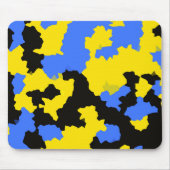 Yellow Blue Black Abstract Design Mousepad (Vorne)
