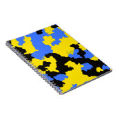 Yellow Blue Black Abstract Design Notizblock (Rechte Seite)