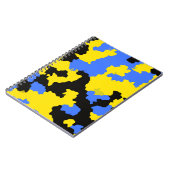 Yellow Blue Black Abstract Design Notizblock (Linke Seite)
