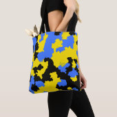 Yellow Blue Black Abstract Design Tasche (Von Nahem)