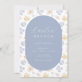 Yellow Blue Blume Osterfeier Einladung