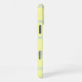 Yellow Blue Bow Pattern Coquette Girly Spring iPhone Hülle (Rechte Seite)