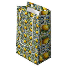 Yellow Blue Capri Lemon Mediterrane Hochzeit Kleine Geschenktüte