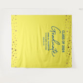 Yellow Blue Class 2024 Backdrop Abschluss Wandteppich (Vorderseite (Horizontal))