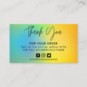 Yellow Blue Color Shift Business Card Visitenkarte