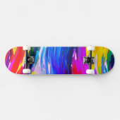 Yellow Blue Fingerpainting Skateboard (Horizontal)