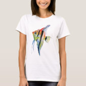 Yellow Blue Fish Lady T - Shirt (Vorderseite)